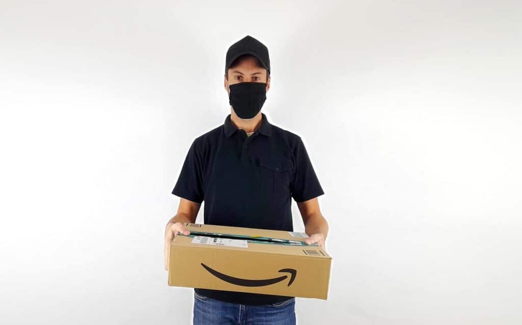 delivery, man, parcel, package, transport, amazon, box, cardboard, delivery, amazon, amazon, amazon, amazon, amazon